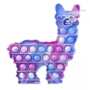 Pop It Lama en silicone coloré pour un jeu relaxant