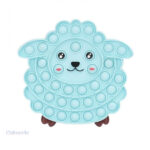 Pop It Mouton en silicone coloré