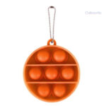 Pop It Porte Clé Rond en silicone coloré