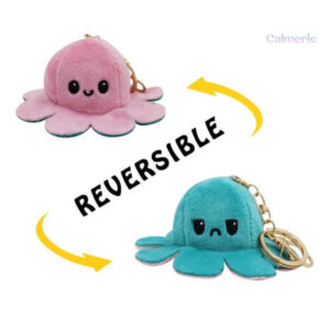 Mini pieuvre réversible en peluche anti-stress