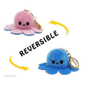Peluche pieuvre réversible, idéale pour apaiser le stress