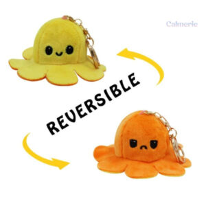 Peluche réversible en forme de pieuvre, design ludique