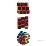 Cube à résoudre Rubik's 3x3 design carbone