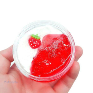 Slime doux à la fraise, idéal pour le jeu tactile