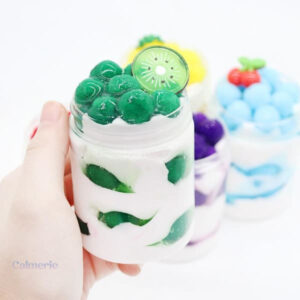Slime au kiwi, texture agréable et rafraîchissante