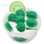 Pâte slime kiwi, idéale pour la créativité et le divertissement