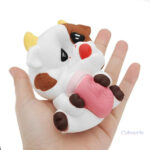 Jouet squishy vache, ludique et relaxant à manipuler