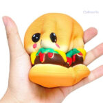 Accessoire squishy en forme de burger, parfait pour la détente