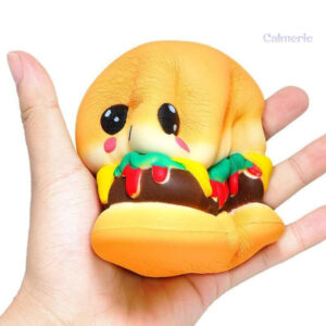 Accessoire squishy en forme de burger, parfait pour la détente