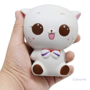 Jouet squishy en forme de chat, texture douce et amusante