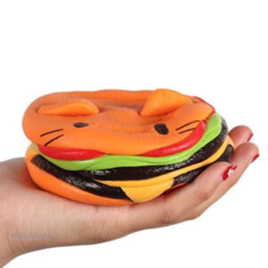 Squishy en forme de hamburger, parfait pour la détente