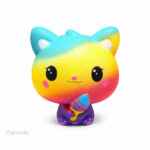 Squishy Chat Multicolore en forme de chat mignon