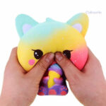 Jouet squishy en forme de chat, doux au toucher