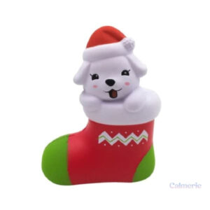 Squishy Chaussette de Noël en forme de cadeau