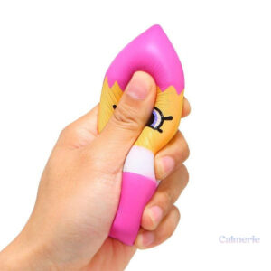 Variation squishy crayon rose, texture agréable et relaxante