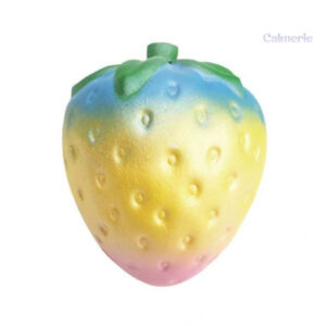 Squishy Fraise Multicolore, jouet anti-stress en forme de fraise