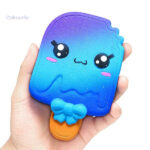 Squishy doux au toucher, motif galaxie crème glacée