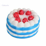 Squishy Gâteau Fraise, jeu anti-stress en forme de dessert
