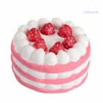 Variation squishy gâteau à la fraise, design coloré et attrayant