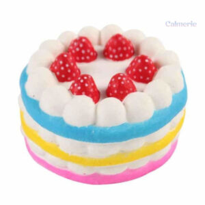 Gâteau fraise squishy, jouet relaxant pour petits et grands
