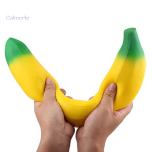 Accessoire squishy amusant, design banane, anti-stress