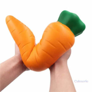 Carotte géante en squishy, design amusant et tactile