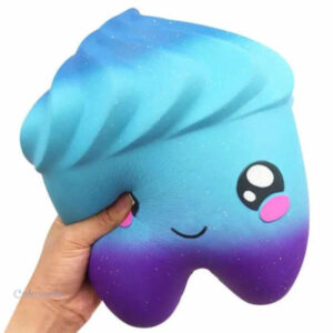 Jouet squishy géant, design dent galaxie