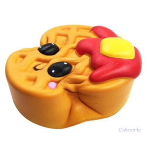 Jouet squishy en forme de gaufre, idéal pour la détente