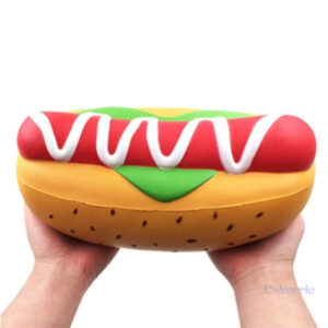 Accessoire squishy taille XXL hot dog pour la détente