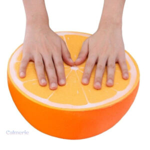 Squishy géant, design orange, idéal pour les collectionneurs