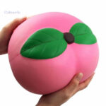 Squishy géant en forme de pêche, doux et agréable