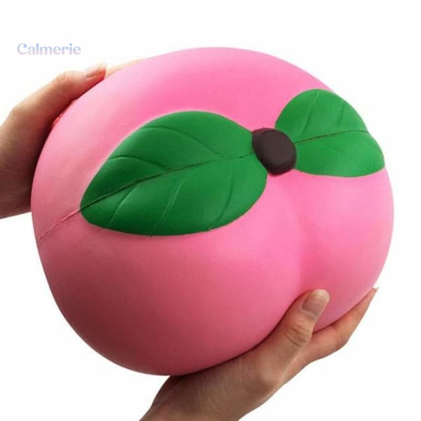 squishy-geant-peche-1 Squishy géant en forme de pêche, doux et agréable