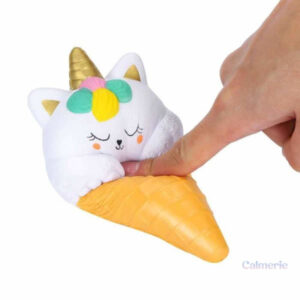 Glace squishy représentant un chat, idéal pour la détente