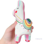 Jouet squishy lama coloré, parfait pour les collectionneurs