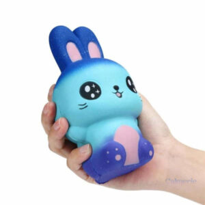 Jouet squishy lapin avec motif galaxie coloré