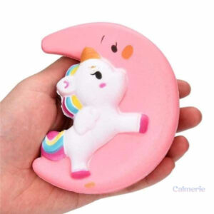 Licorne squishy en forme de lune, douce texture