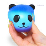 Variation de squishy panda, design galaxie coloré et ludique