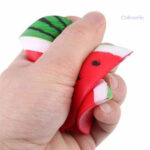 Accessoire squishy à thème pastèque, amusant et coloré
