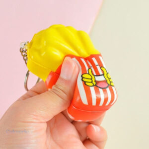 Accessoire squishy en forme de frite pour les clés