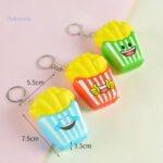 Porte-clé frites squishy, parfait pour les collectionneurs