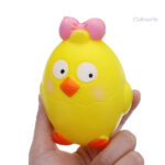 Jouet squishy en forme de poussin, idéal pour la détente