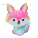 Renard squishy coloré, excellent pour la collection ou le jeu