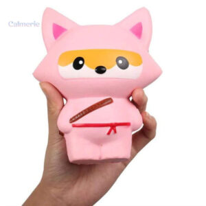 Renard ninja squishy, idéal pour la détente et le jeu