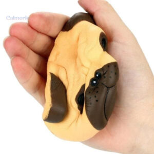 Accessoire squishy, tête de chien mignonne et tactile