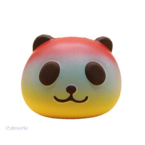 Squishy multicolore en forme de tête de panda